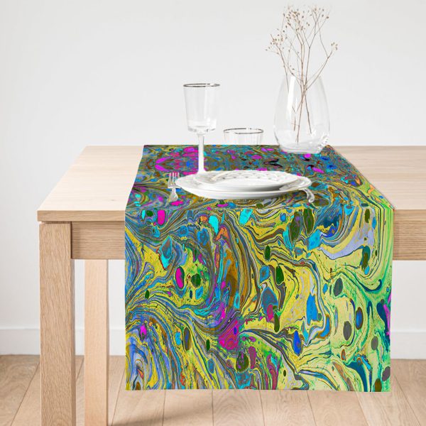 Realhomes Özel Tasarım Dijital Baskılı Modern Süet Runner Realhomes