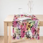 Realhomes Özel Tasarım Dijital Baskılı Modern Süet Runner Realhomes