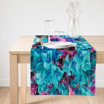 Realhomes Özel Tasarım Dijital Baskılı Modern Süet Runner Realhomes