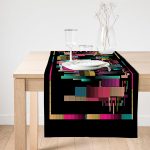 Realhomes Özel Tasarım Dijital Baskılı Modern Süet Runner Realhomes