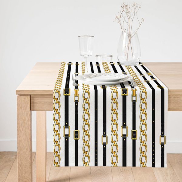 Realhomes Özel Tasarım Dijital Baskılı Modern Süet Runner Realhomes