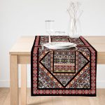 Realhomes Özel Tasarım Dijital Baskılı Modern Süet Runner Realhomes