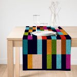 Realhomes Özel Tasarım Dijital Baskılı Modern Süet Runner Realhomes