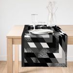 Realhomes Özel Tasarım Dijital Baskılı Modern Süet Runner Realhomes