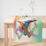 Realhomes Özel Tasarım Dijital Baskılı Modern Süet Runner Realhomes