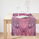 Realhomes Modern Çini Temalı Dijital Baskılı Süet Runner Realhomes