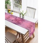 Realhomes Modern Çini Temalı Dijital Baskılı Süet Runner Realhomes