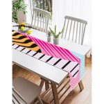 Realhomes Geometrik Modern Sanat Tasarımlı Süet Runner Realhomes