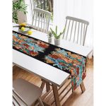 - SuetRunner-4174-Gorsel2 - Realhomes  Realhomes Siyah Ve Güllerin Uyumu Dijital Baskılı Süet Runner Realhomes