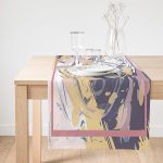 Realhomes Modern Sanat Tasarımlı Dijital Baskılı Süet Runner Realhomes