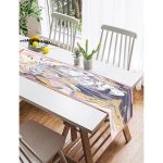 Realhomes Modern Sanat Tasarımlı Dijital Baskılı Süet Runner Realhomes