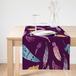 - SuetRunner-4185-Gorsel1 - Realhomes  Realhomes Kuş Tüyü Motifli Özel Tasarım Süet Runner Realhomes