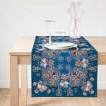 Realhomes Modern Sanat Tasarımlı Dijital Baskılı Süet Runner Realhomes