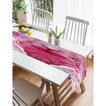 Realhomes Modern Yağlı Boya Dijital Baskılı Özel Tasarım Süet Runner Realhomes