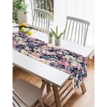 Realhomes Modern Gül Temalı Özel Tasarım Dijital Baskılı Süet Runner Realhomes