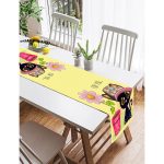 Realhomes Sevimli Kediler Dijital Baskılı Dekoratif Süet Runner Realhomes