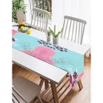 Realhomes Modern Sanat Tasarımlı Dijital Baskılı Süet Runner Realhomes