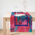 Realhomes Modern Sanat Tasarımlı Dijital Baskılı Süet Runner Realhomes