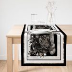 Realhomes Modern Sanat Tasarımlı Dijital Baskılı Süet Runner Realhomes