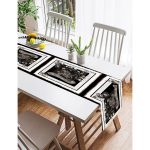 Realhomes Modern Sanat Tasarımlı Dijital Baskılı Süet Runner Realhomes