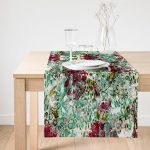 Realhomes Modern Sanat Tasarımlı Dijital Baskılı Süet Runner Realhomes