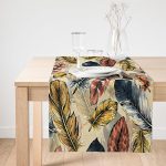 Realhomes Modern Sanat Tasarımlı Dijital Baskılı Süet Runner Realhomes