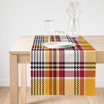 Realhomes Ekose Desenli Özel Tasarım Süet Runner Realhomes