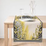 Realhomes Modern Çini Tasarımlı Dijital Baskılı Süet Runner Realhomes