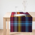 Realhomes Renkli Ekose Desenli Özel Tasarım Süet Runner Realhomes