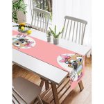 Realhomes Sevimli Kediler Dijital Baskılı Dekoratif Süet Runner Realhomes