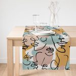 RealHomes Bohomian Rustic Özel Tasarım Dijital Baskılı Süet Runner Realhomes