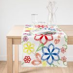 - SuetRunner-4830-Gorsel1 - Realhomes  Realhomes Beyaz Zeminde Çiçek Motifleri Özel Tasarım Süet Runner Realhomes