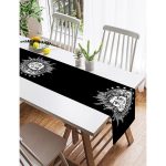 Realhomes Güneş Ay Yıldızlı Dekoratif Süet Runner Realhomes