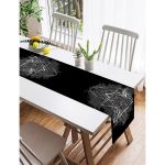 - SuetRunner-5007-Gorsel2 - Realhomes Realhomes Siyah Zeminde Beyaz Dekoratif Desenli Süet Runner Realhomes