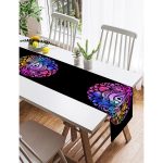 - SuetRunner-5009siyah-Gorsel2 - Realhomes Realhomes Siyah Zeminde Renkli Üçüncü Göz Motifli Süet Runner Realhomes