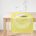 Realhomes Home Sweet Home Dijital Baskılı Dekoratif Süet Runner Realhomes