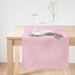 - SuetRunner-5096pembe-Gorsel1 - Realhomes Realhomes Pembe Zeminde Kirpik Motifli Özel Tasarım Süet Runner Realhomes