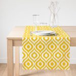 - SuetRunner-5116sari-Gorsel1 - Realhomes Realhomes Özel Tasarım Sarı Ikat Desenli Dijital Baskılı Süet Runner Realhomes