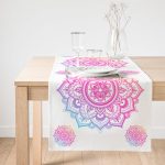 - SuetRunner-5136-Gorsel1 - Realhomes Realhomes Beyaz Zeminde Pembe Mavi Mandala Desenli Özel Tasarım Süet Runner Realhomes