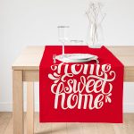 Realhomes Home Sweet Home Dijital Baskılı Dekoratif Süet Runner Realhomes