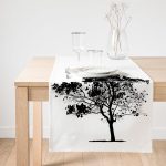 - SuetRunner-5230-Gorsel1 - Realhomes Realhomes Dekoratif Doğa Çizimli Ağaç Motifli Süet Runner Realhomes