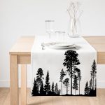 Realhomes Ağaç Tasarımlı Dekoratif Süet Runner Realhomes