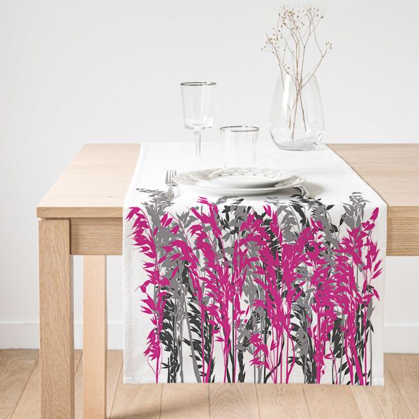 - SuetRunner-5233beyaz-Gorsel1 - Realhomes  Realhomes Ağaç Dalı Kuş Tasarımlı Dijital Baskılı Süet Runner Realhomes