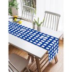 - SuetRunner-5236lacivert-Gorsel2 - Realhomes  Realhomes Koyu Yeşil Geometrik Kare Motifli Dekoratif Süet Runner Realhomes