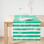 - SuetRunner-5237yesil-Gorsel1 - Realhomes  Realhomes Yeşil Çizgili Motifli Dekoratif Modern Süet Runner Realhomes