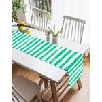 - SuetRunner-5237yesil-Gorsel2 - Realhomes  Realhomes Yeşil Çizgili Motifli Dekoratif Modern Süet Runner Realhomes