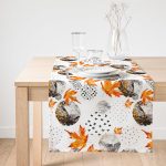 - SuetRunner-5277-Gorsel1 - Realhomes  Realhomes Mermer Desen Ve Kuru Yaprak Motifli Dekoratif Süet Runner Realhomes