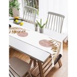 - SuetRunner-5316-Gorsel2 - Realhomes Realhomes Beyaz Zeminde Soyut Çizim Ay ve Yaprak Motifli Modern Süet Runner Realhomes