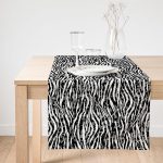 - SuetRunner-5325-Gorsel1 - Realhomes Realhomes Zebra Desenli Özel Tasarım Dekoratif Süet Runner Realhomes