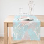 - SuetRunner-5354-Gorsel1 - Realhomes  Realhomes Mavi Ve Pembe Tropikal Yapraklı Süet Runner Realhomes